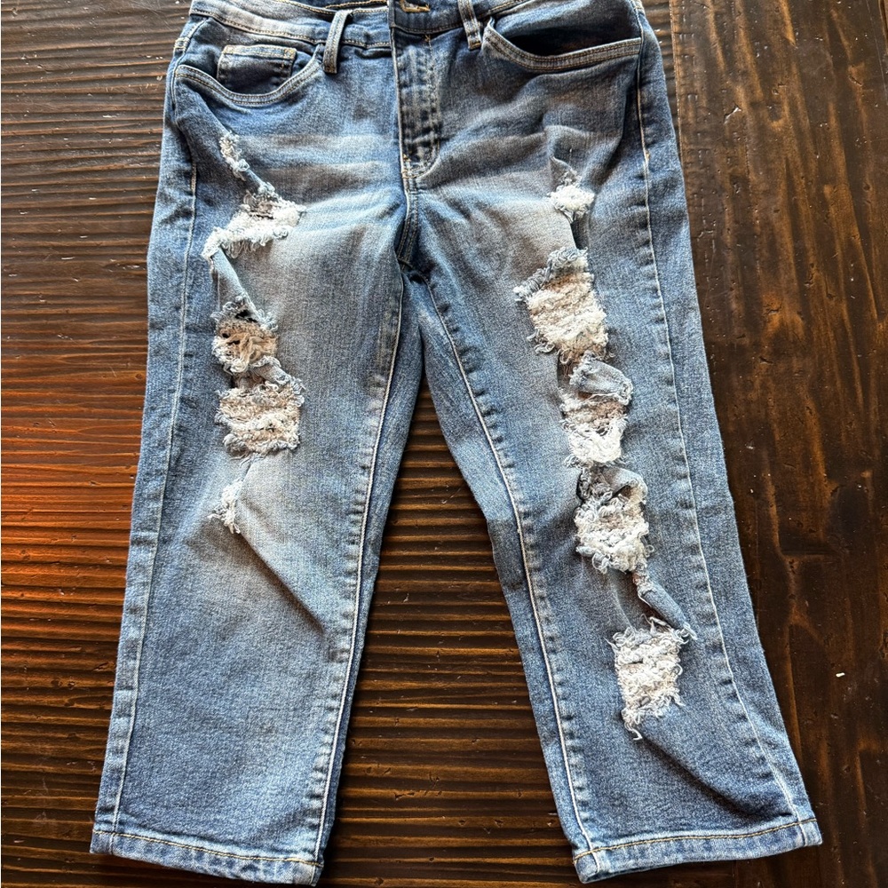 VENUS Light Blue Distressed Boyfriend Jeans